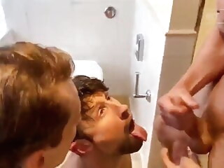 Bathroom Fuck twink bareback big cock